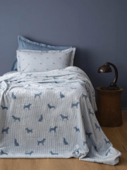 REX MAVİ TEK KİŞİLİK BATTANİYELİ NEVRESİM SETİ