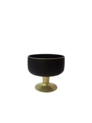 SİYAH ALTIN AYAKLI SALATA KASE/MEYVELİK 14cm