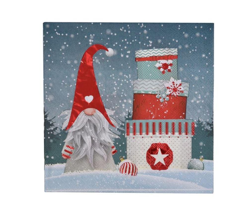 KIRMIZI CÜCE NOEL PEÇETE 33X33CM