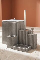 LADUREE COLLECTION GRİ 5 PARÇA BANYO SETİ