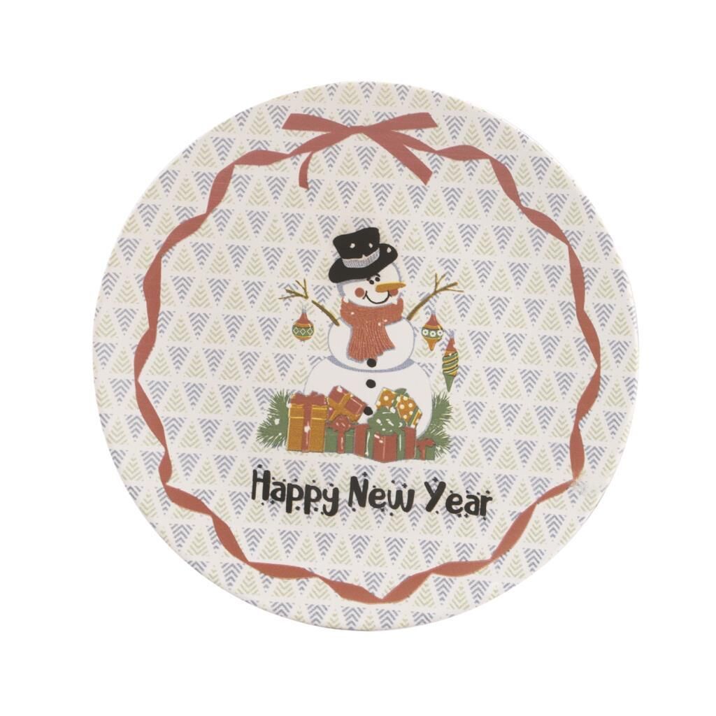 NOEL BABA TEKLİ SERVİS TABAK 26CM