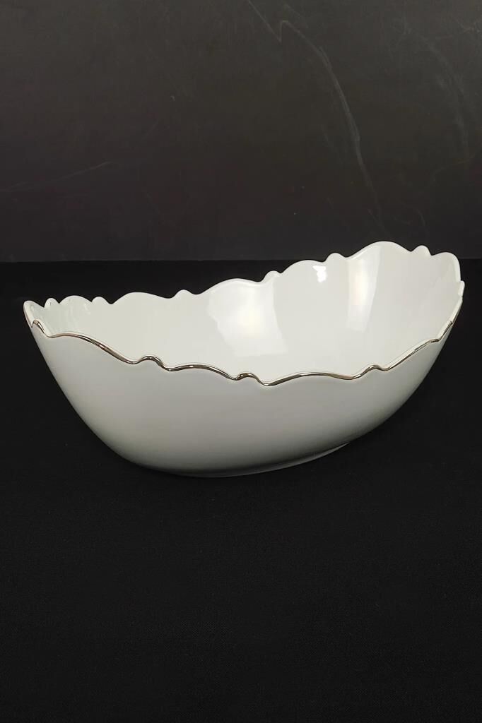 WAVE BEYAZ ALTIN OVAL SALATA KASE/GONDOL 32CM