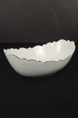 WAVE BEYAZ ALTIN OVAL SALATA KASE/GONDOL 32CM