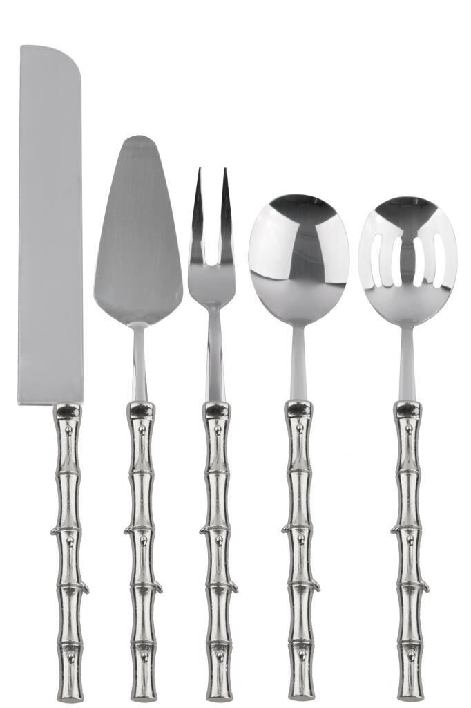 BAMBU GÜMÜŞ 5 PARÇA SERVİS SETİ