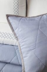 BEETLE MAVİ ÇİFT KİŞİLİK YATAK ÖRTÜLÜ SET