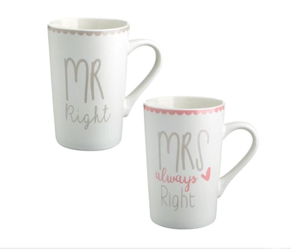 MR&MRS RIGHT 2'Lİ KUPA SETİ 350MLx2