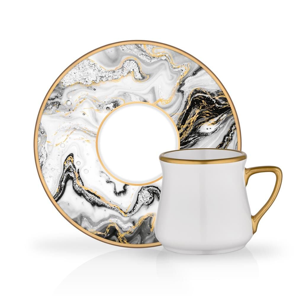 MARBLE 6'LI TÜRK KAHVESİ FİNCANI
