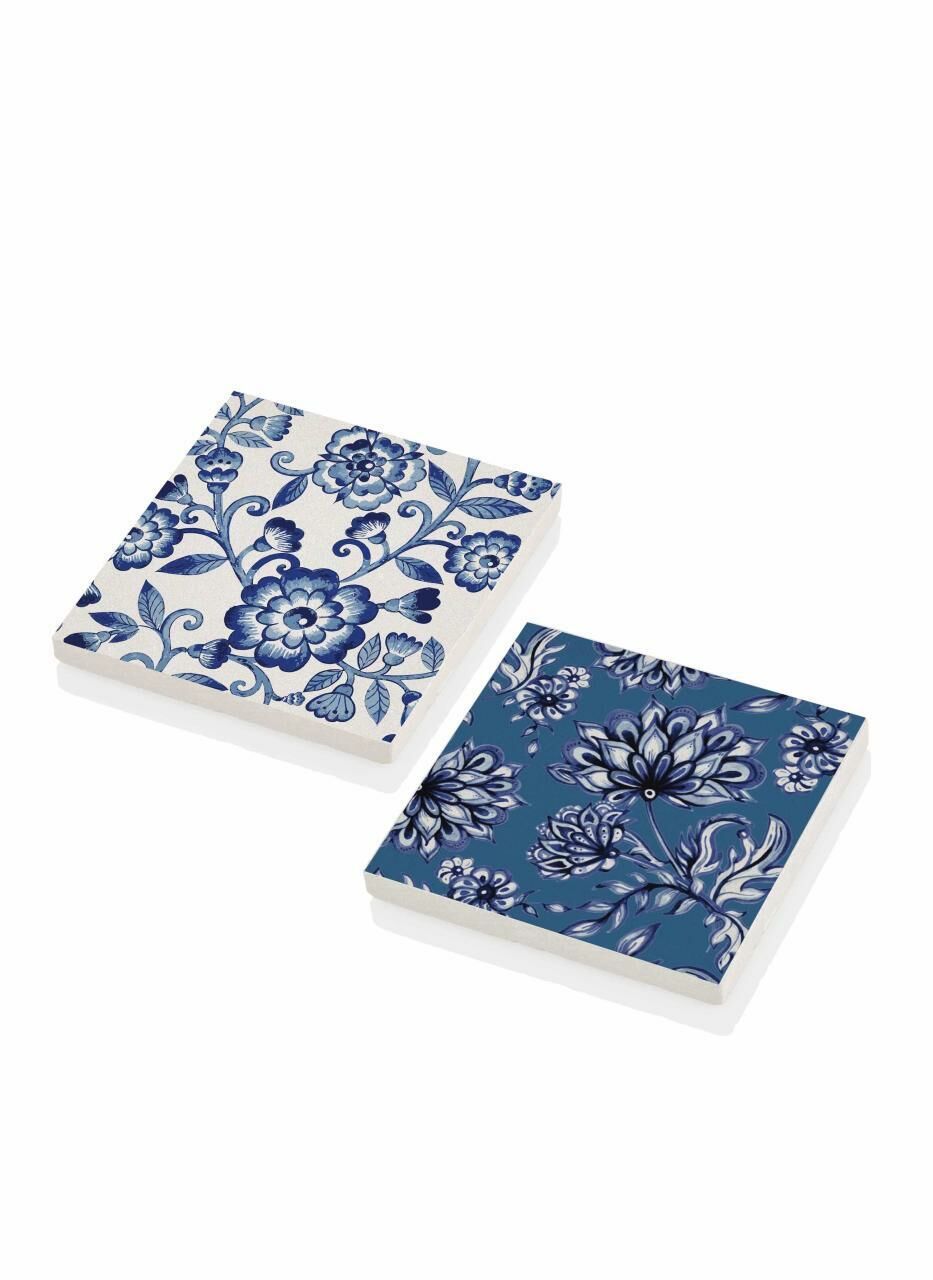 TAŞ BARDAK ALTLIĞI 2'Lİ SET BLUE