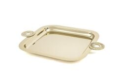 APOLLYON GOLD METAL KARE TEPSİ 30X23CM