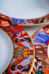 WHISPER 6'LI SERVİS TABAK DESEN1 27CM