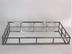 AYNALI METAL DİKDÖRTGEN BÜYÜK TEPSİ/JARDİNYER