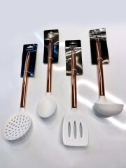 BAKIR BEYAZ 4 PARÇA SERVİS SETİ