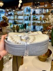 GRİ SEPETLİ 2'Lİ HAVLU SETİ 50X85CM