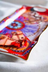 WHISPER DİKDÖRTGEN SUNUM TABAK/TEPSİ DESEN1 34X16CM