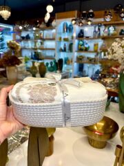 KREM SEPETLİ 2'Lİ HAVLU SETİ 50X85CM