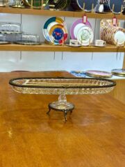 ANTİK AYAKLI OVAL SUNUM TABAK 40CM