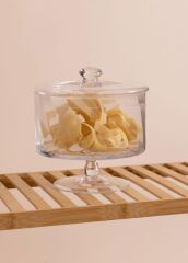 AYAKLI CAM KAVANOZ 20CM