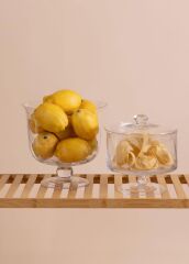 AYAKLI CAM KAVANOZ 20CM