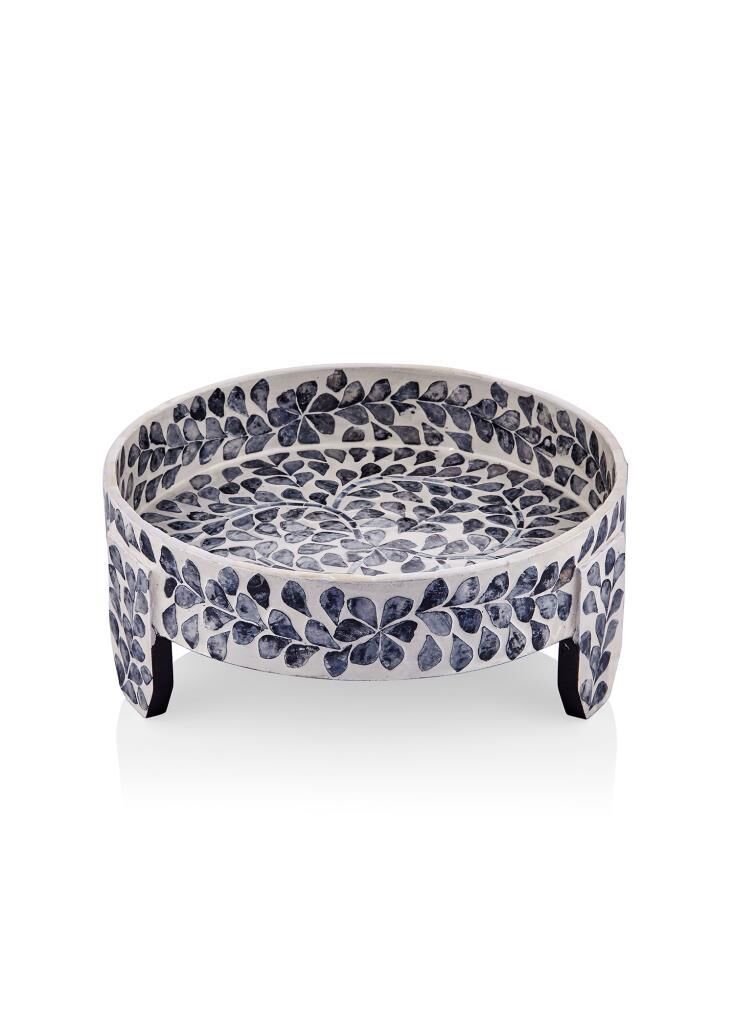 SEDEF AYAKLI KASE/DEKOR 30X12CM