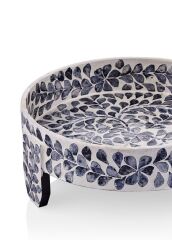 SEDEF AYAKLI KASE/DEKOR 30X12CM