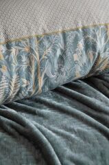 TAMMY YEŞİL ÇİFT KİŞİLİK YATAK ÖRTÜLÜ NEVRESİM TAKIMI