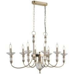 KLASSEN 8'Lİ ANTİK LAK MASAÜSTÜ AVİZE 8XE14