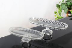GÜMÜŞ AYAKLI OVAL SUNUM TABAK 40CM