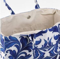 LACİVERT DESENLİ ÇANTA 40X17X34CM