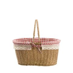 SENTETİK HASIR OVAL PİKNİK SEPETİ 36CM