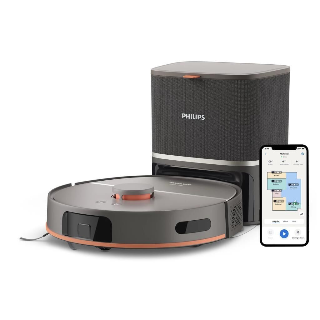 XU5100/10 PHILIPS İSTASYONLU ISLAK KURU ROBOT SÜPÜRGE ANTRASİT