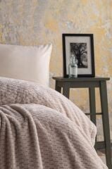 TRUSTY EKRU ÇİFT KİŞİLİK JAKAR DESEN BATTANİYE 200X220CM