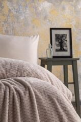 TRUSTY EKRU ÇİFT KİŞİLİK JAKAR DESEN BATTANİYE 200X220CM
