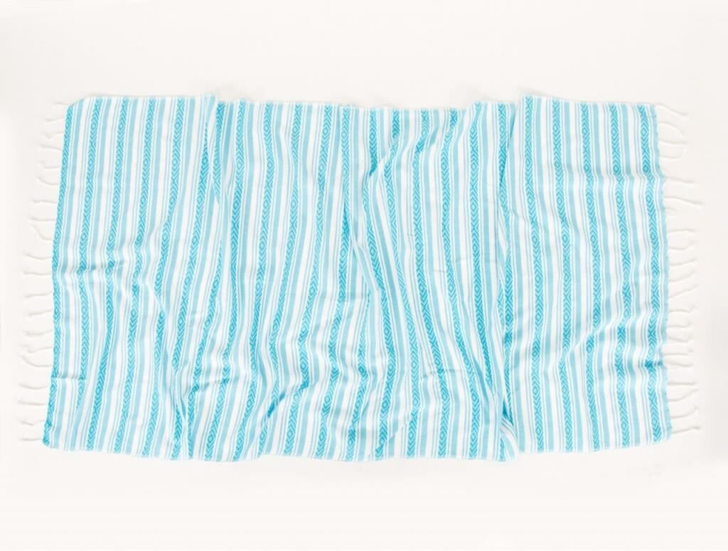 VELOVIS KARA TEZGAH PEŞTEMAL TURKUAZ 90x170CM