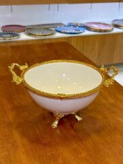 GOLD AYAKLI SUNUM KASESİ 21CM