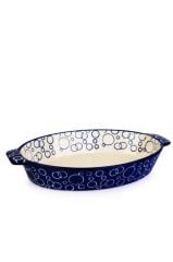 LACİVERT OVAL FIRIN KABI