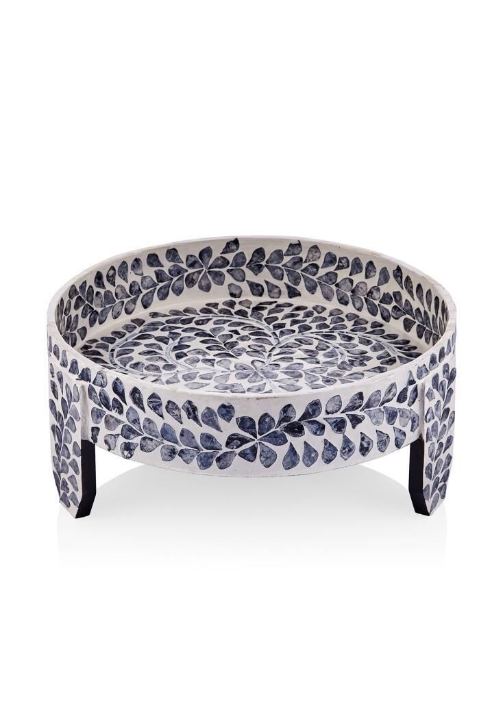 SEDEF AYAKLI KASE/DEKOR 35X15CM