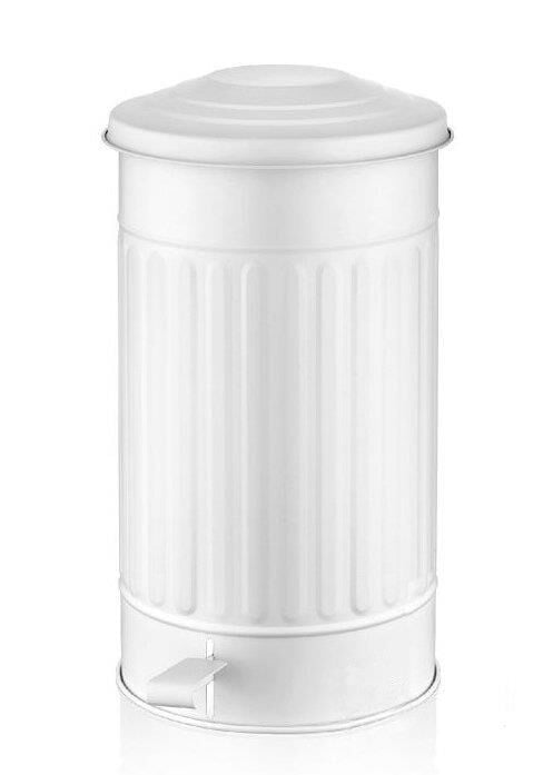 BEYAZ ORTA PEDALLI ÇÖP KOVASI