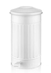 BEYAZ ORTA PEDALLI ÇÖP KOVASI