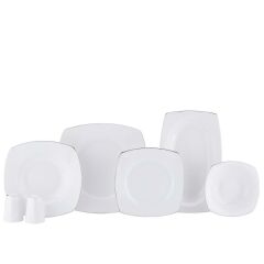 8332 SERRA COLLECTION GÜMÜŞ 12 KİŞİLİK 55 PARÇA YEMEK TAKIMI