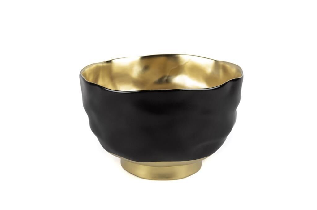 SİYAH GOLD PORSELEN KASE 20X13CM