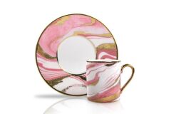 PEMBE GOLD OKYANUS DESEN TÜRK KAHVESİ FİNCAN