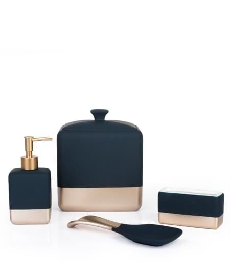 LACİVERT 4'LÜ BANYO SETİ