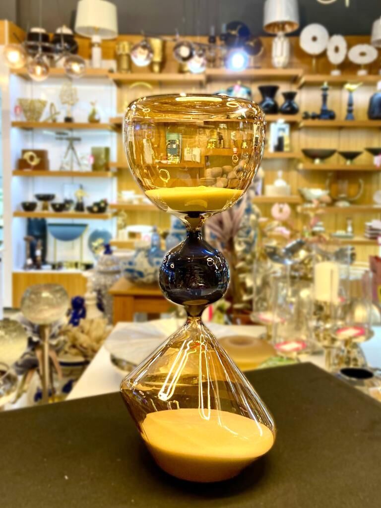 AMBER SİYAH KUM SAATİ/DEKOR