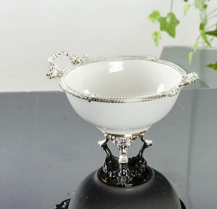 GÜMÜŞ AYAKLI SUNUM KASESİ 21CM