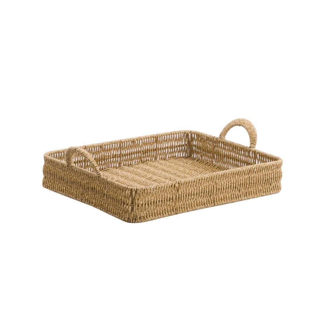 SENTETİK HASIR DİKDÖRTGEN TEPSİ 39CM
