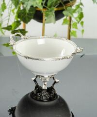 GÜMÜŞ AYAKLI SUNUM KASESİ 26CM