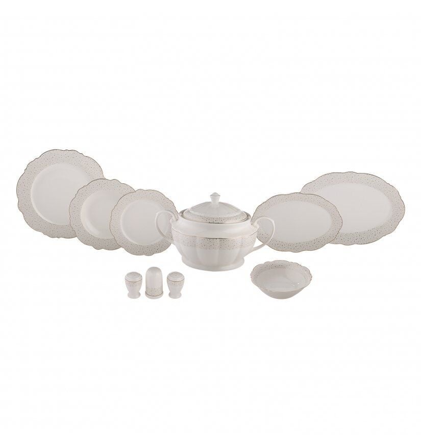 KARACA ALMOND STAR NEW BONE  60 PARÇA YEMEK TAKIMI