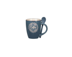 MAVİ KAŞIKLI KUPA 350ML