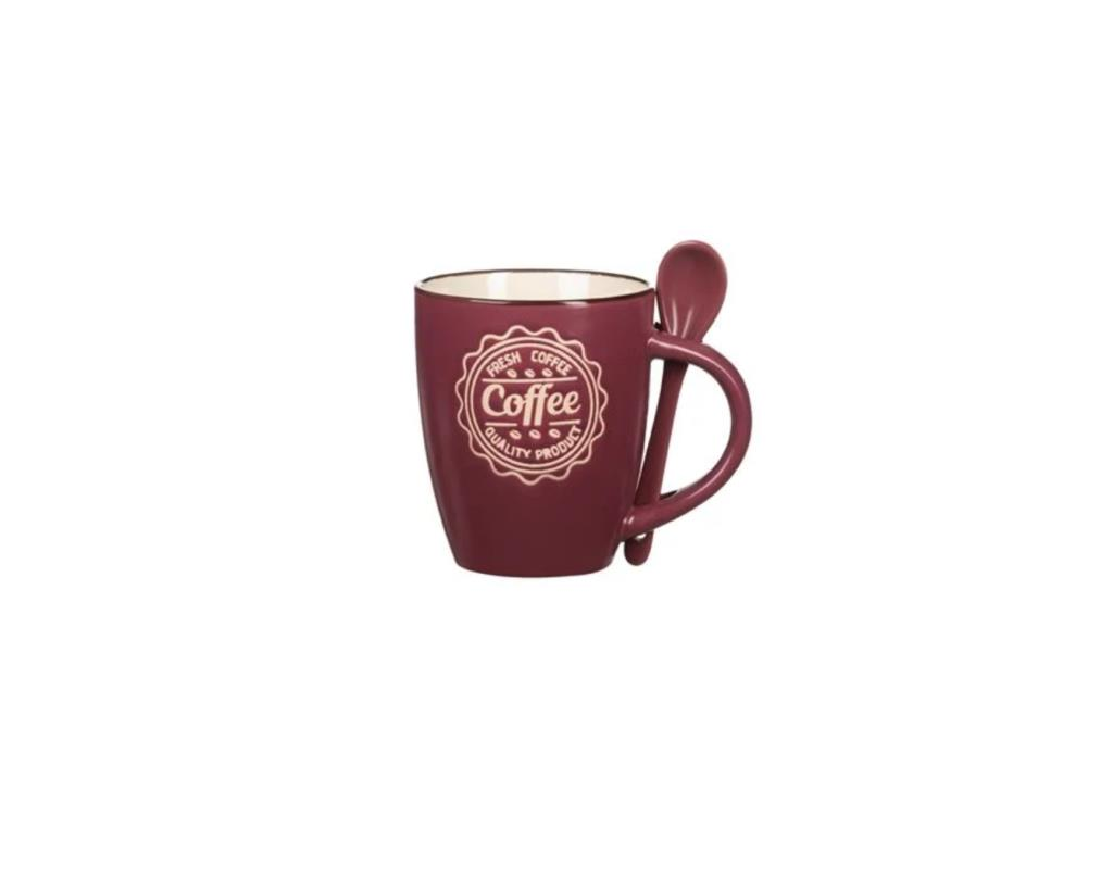 BORDO KAŞIKLI KUPA 350ML
