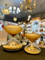 BRONZ ŞEFFAF 2'Lİ KUM SAATİ/DEKOR